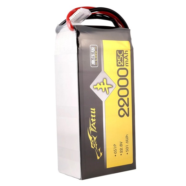Hot Sales TATTU 22.2V 25C 6S1P 22000mAh Battery for Large Model Aircraft Experimental Dynamics